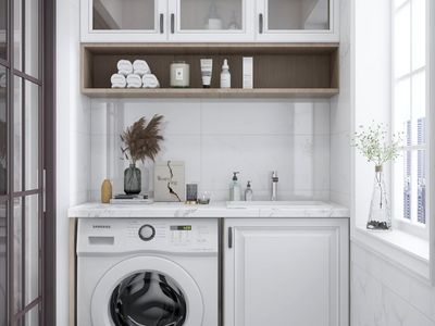 Minimalist home workout space with plants and soft light